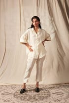 Taj Co-Linen Pleated Pants view 1