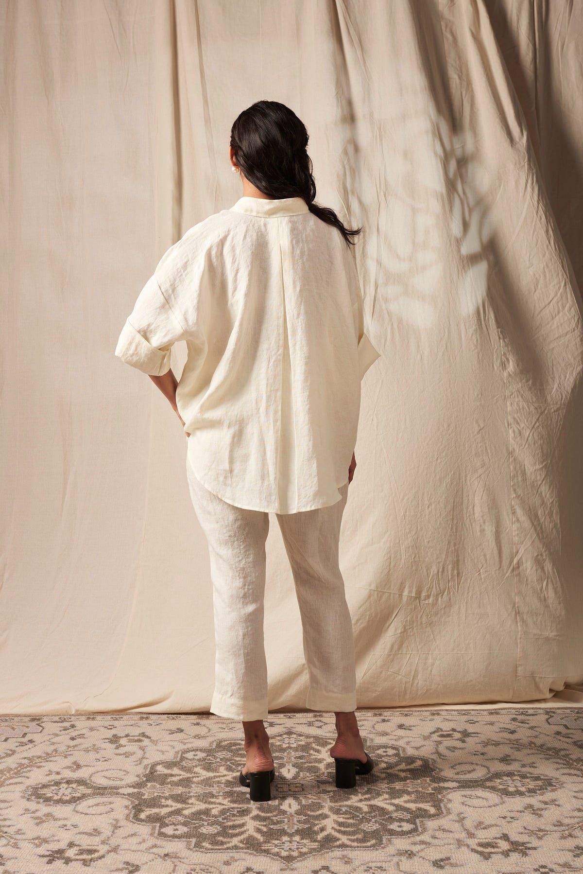 Taj Co-Linen Pleated Pants - image 3