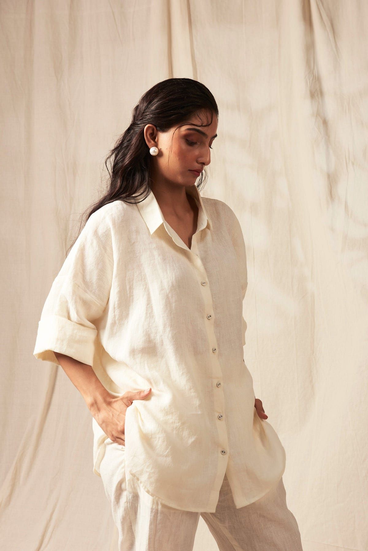 Taj Co-Linen Pleated Pants - image 4