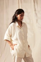 Taj Co-Linen Pleated Pants view 4