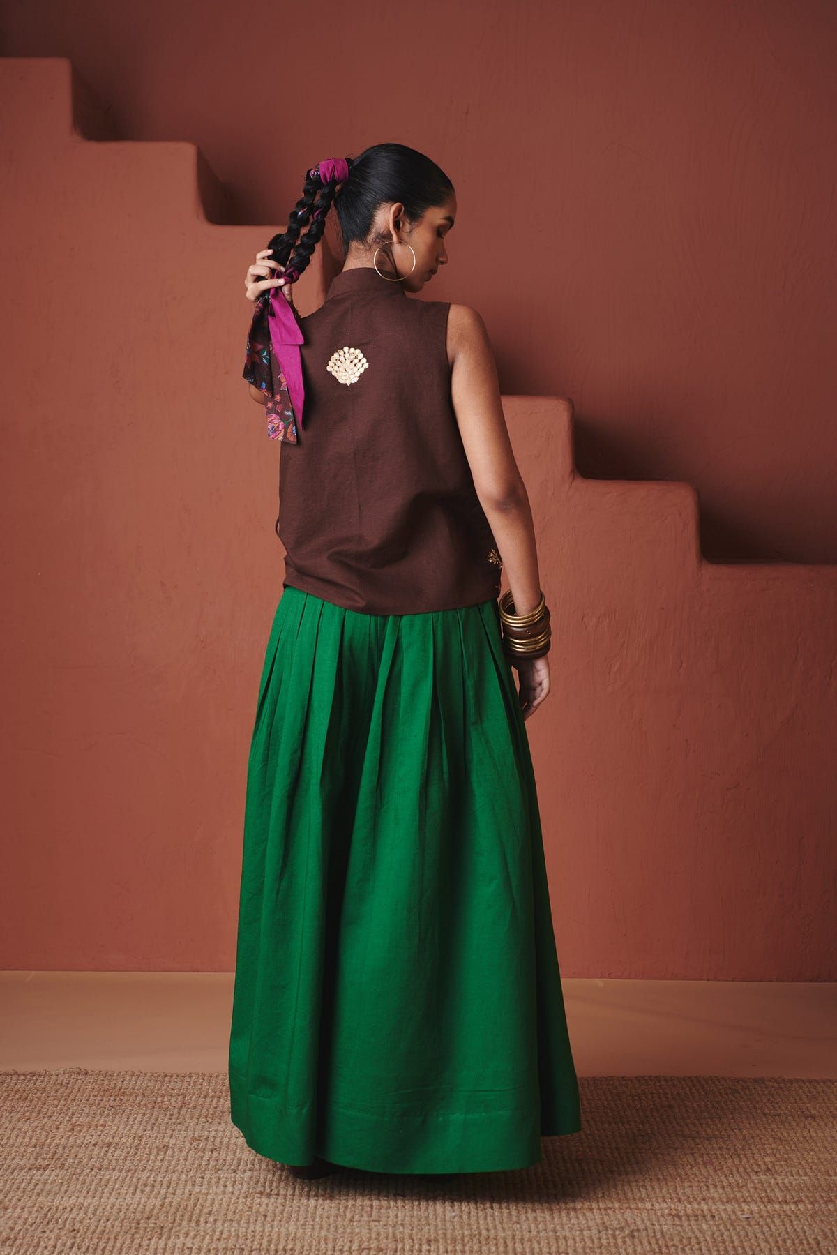 Panna Linen Multi-Pleated Pants - image 4