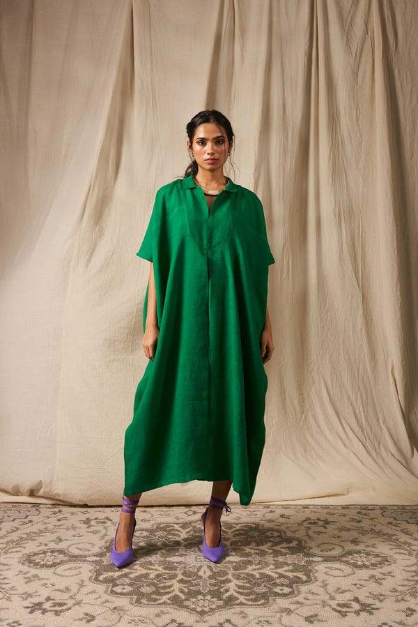 Saphed — Panna Linen Kaftan Dress