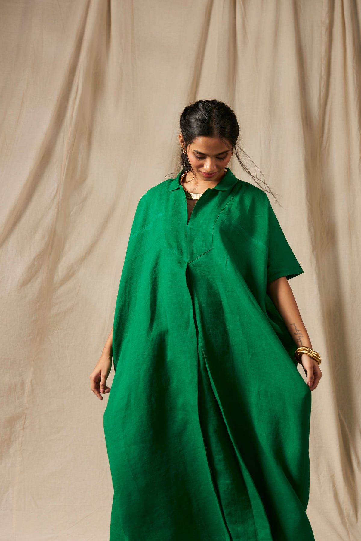 Panna Linen Kaftan Dress - image 2