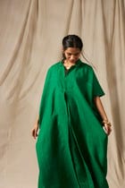 Panna Linen Kaftan Dress view 2