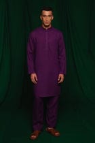 Violet Linen Men's Classic Kurta view 2