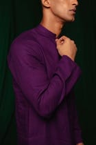 Violet Linen Men's Classic Kurta view 6