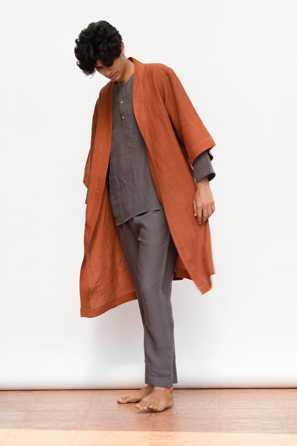 Cinnamon Linen Robe - image 8