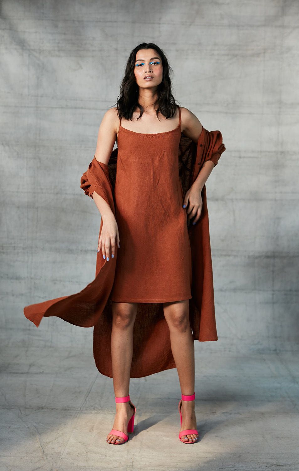 Cinnamon Linen Shirt Dress - image 6