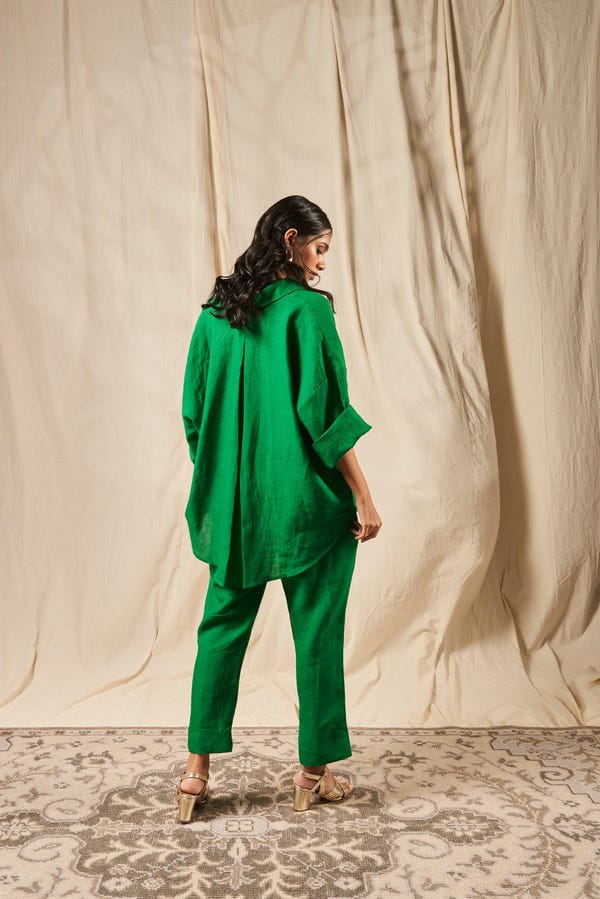 Saphed — Panna Linen Pleated Pants - Sale