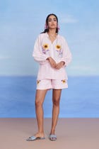 Fleur Linen Billow Shorts Set view 1