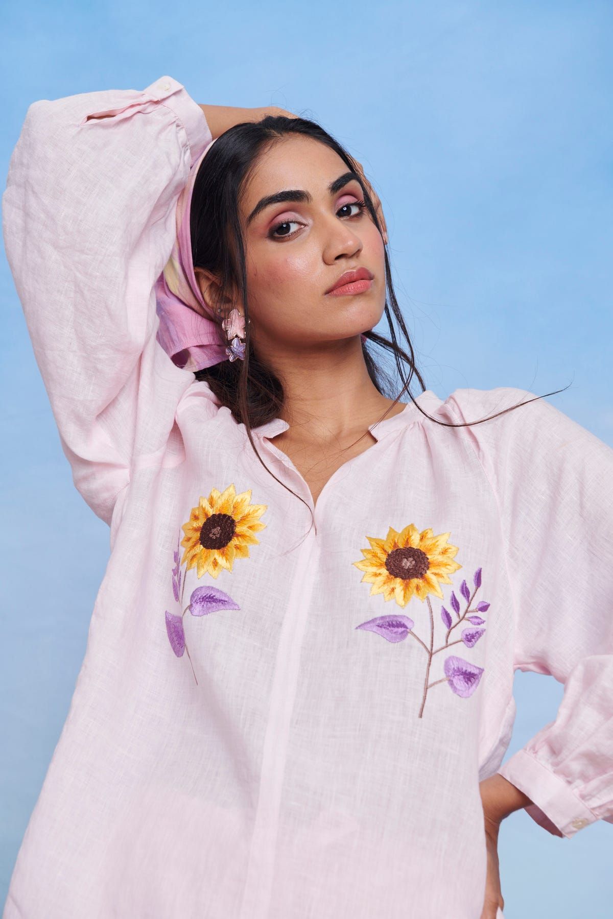 Fleur Linen Billow Shorts Set - image 9