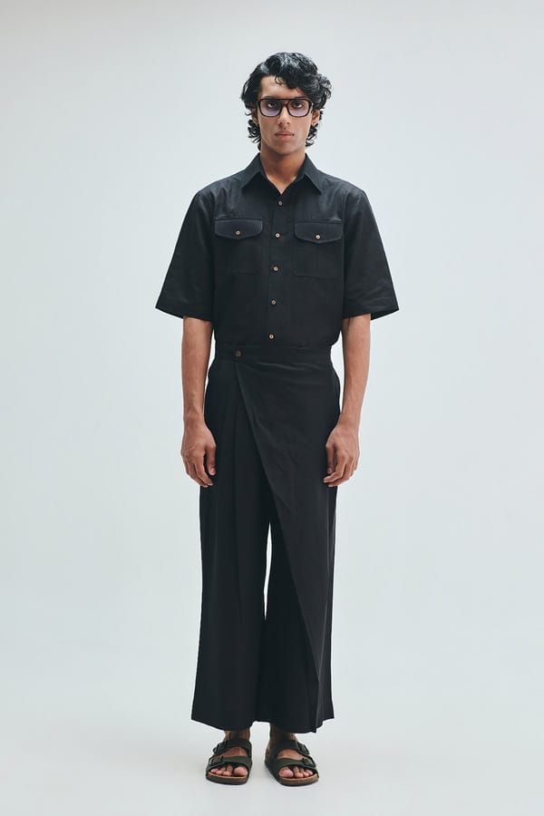 Saphed — Kohl Co-Linen Men's Wrap Trousers