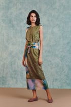 Prism Blot Co-Linen Tie Dress view 1