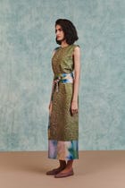 Prism Blot Co-Linen Tie Dress view 4