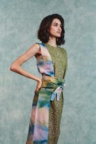 Prism Blot Co-Linen Tie Dress view 5