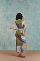 Prism Blot Co-Linen Tie Dress view 9
