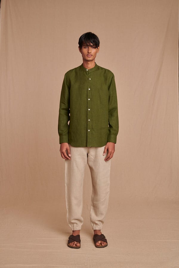 Saphed — Undyed Linen Men's Jogger Pants