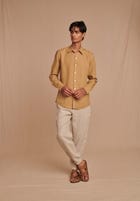 Undyed Linen Men's Jogger Pants view 2