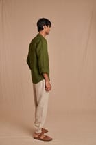 Undyed Linen Men's Jogger Pants view 5