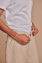 Undyed Linen Men's Jogger Pants view 7