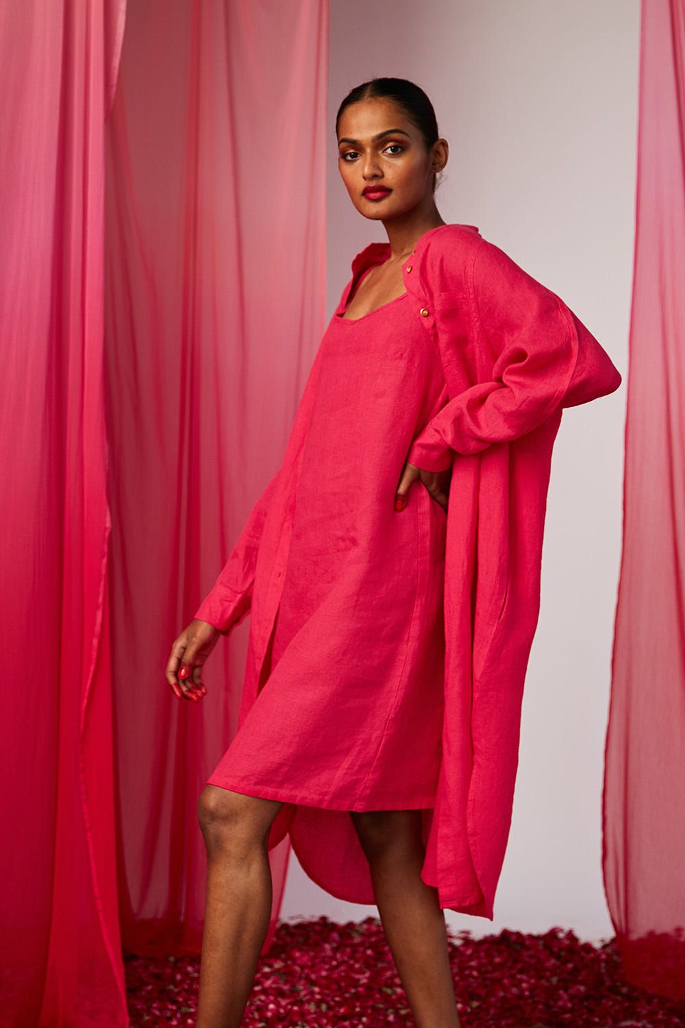 Rani Linen Slip Dress - image 3