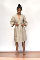 Undyed Linen Robe view 1