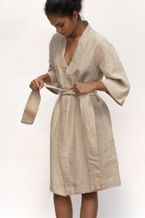 Saphed — Undyed Linen Robe