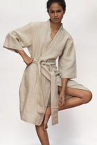 Undyed Linen Robe view 3