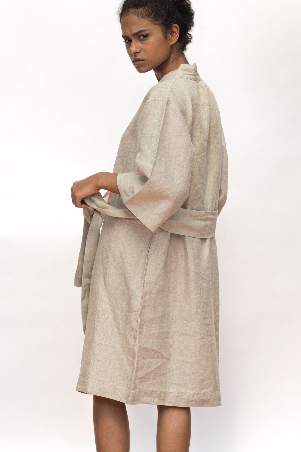 Undyed Linen Robe - image 4