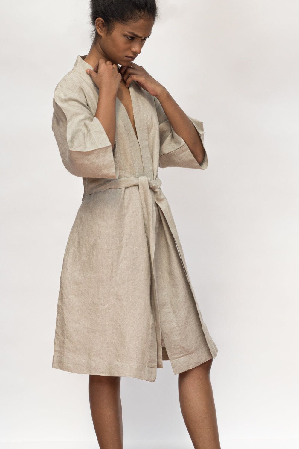 Undyed Linen Robe - image 5