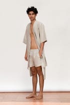 Undyed Linen Robe view 6