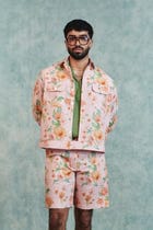 Flora Co-Linen Men's Trucker Jacket view 1