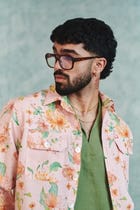 Flora Co-Linen Men's Trucker Jacket view 4