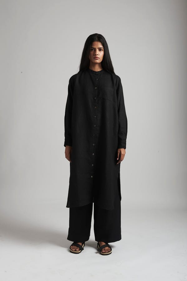 Saphed — Kohl Co-Linen Shirt Dress