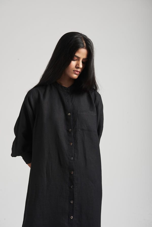 Saphed — Kohl Co-Linen Shirt Dress