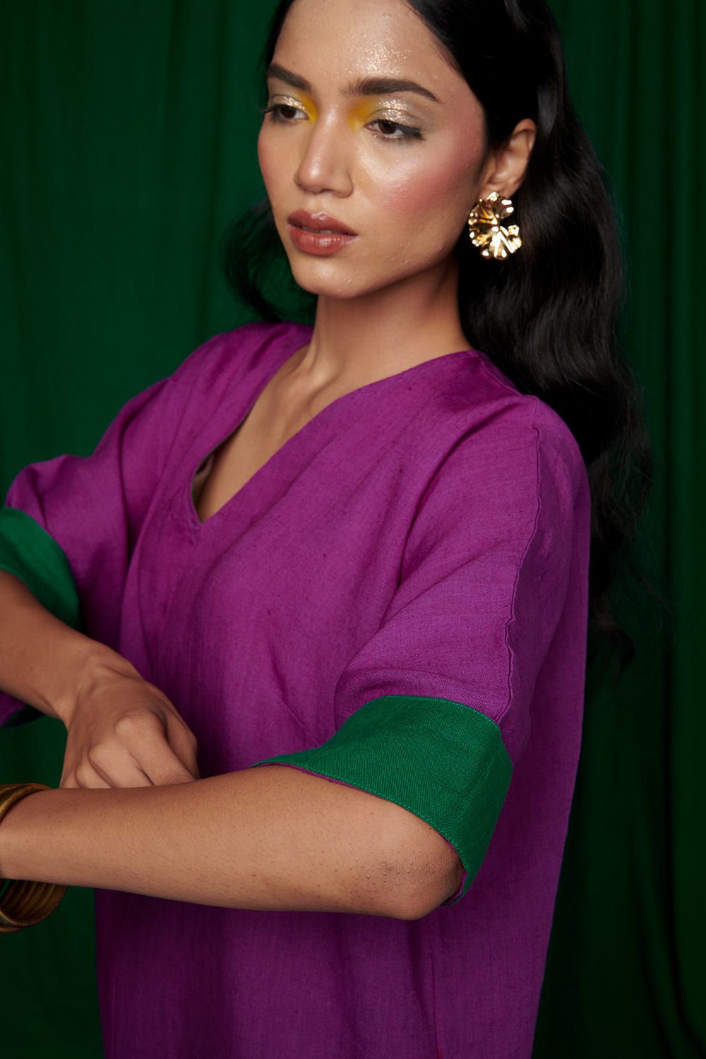 Violet Linen Dolman Kurta Set - image 5