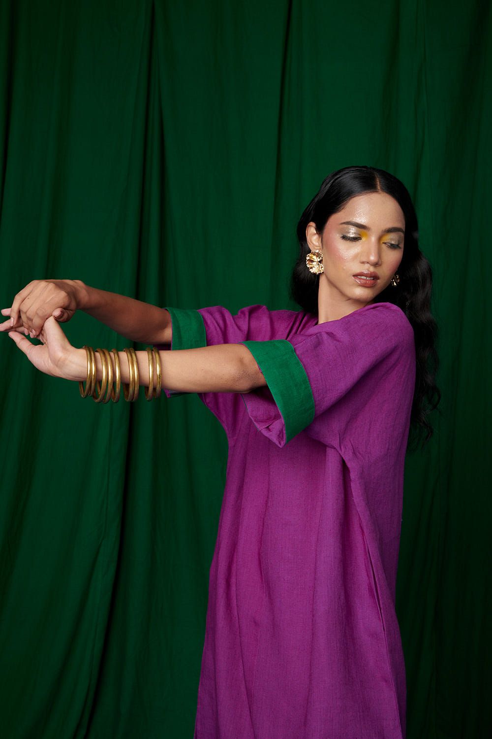 Violet Linen Dolman Kurta Set - image 6