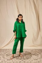 Panna Linen Oversized Flared Shirt - Sale view 4