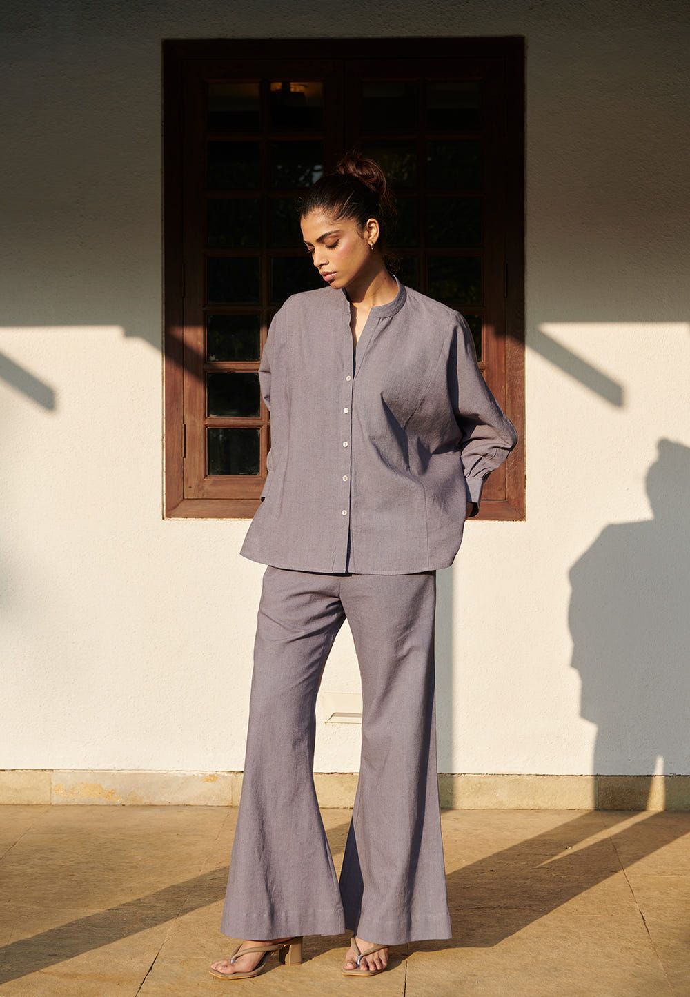 Dusk Co-Linen Dolman Shirt Set - image 1