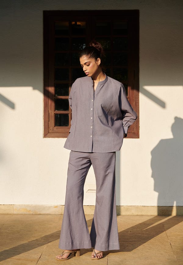 Saphed — Dusk Co-Linen Dolman Shirt Set