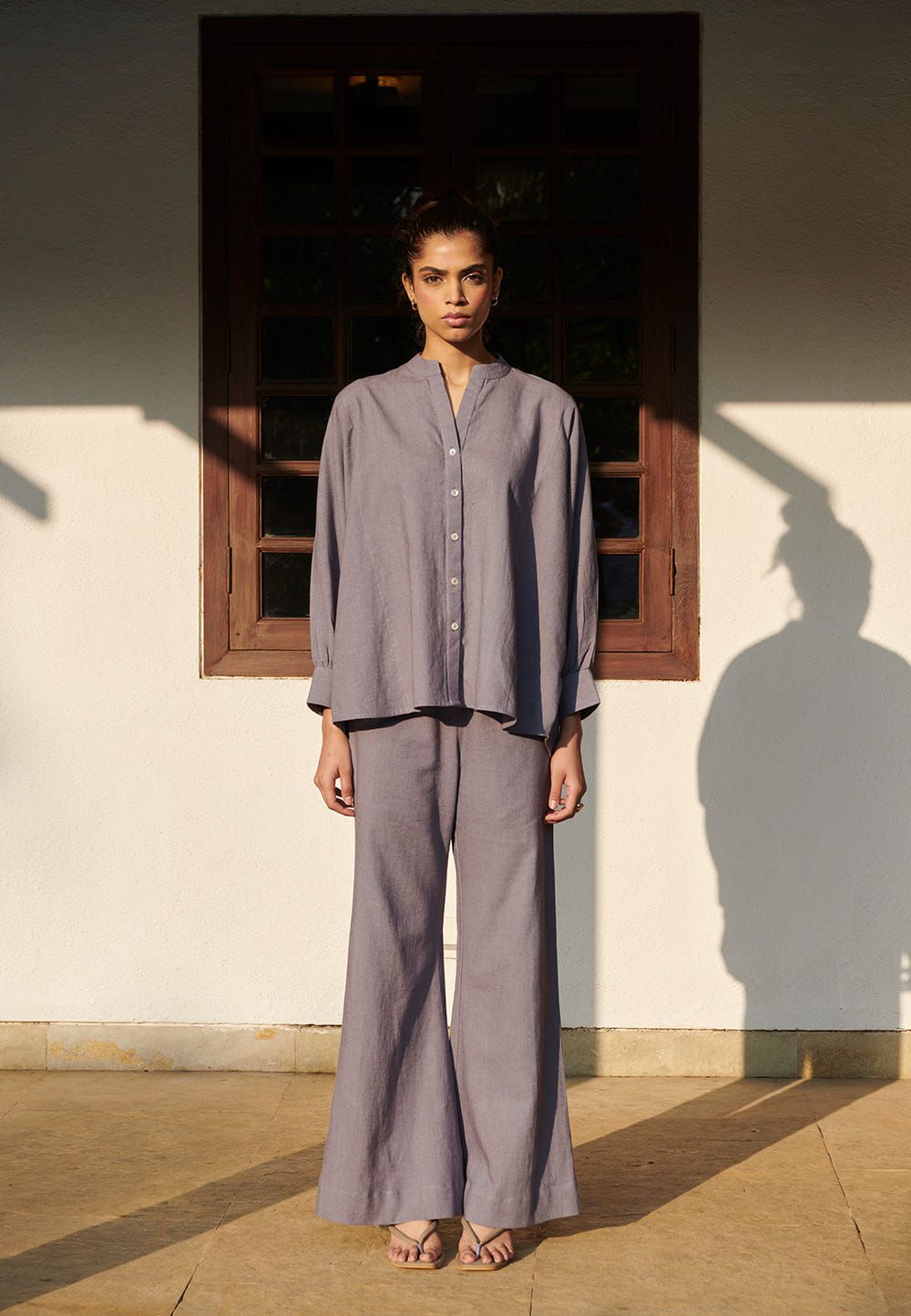 Dusk Co-Linen Dolman Shirt Set - image 3