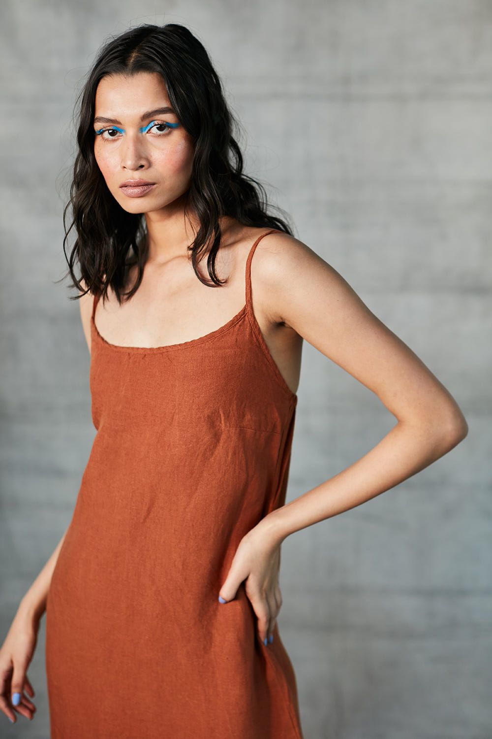 Cinnamon Linen Slip Dress - image 5