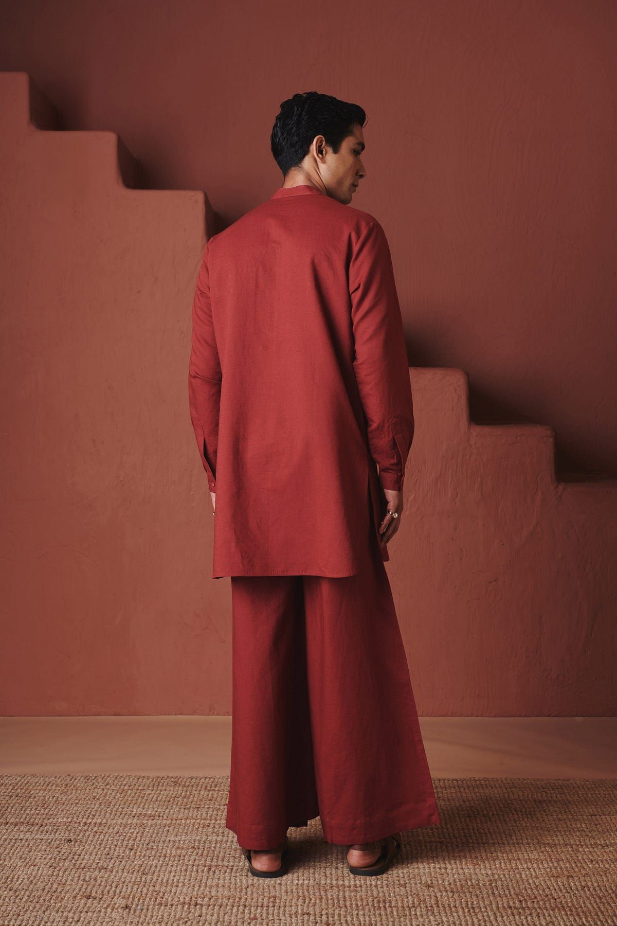 Brick Co-Linen Men's Saif Kurta Set - image 4