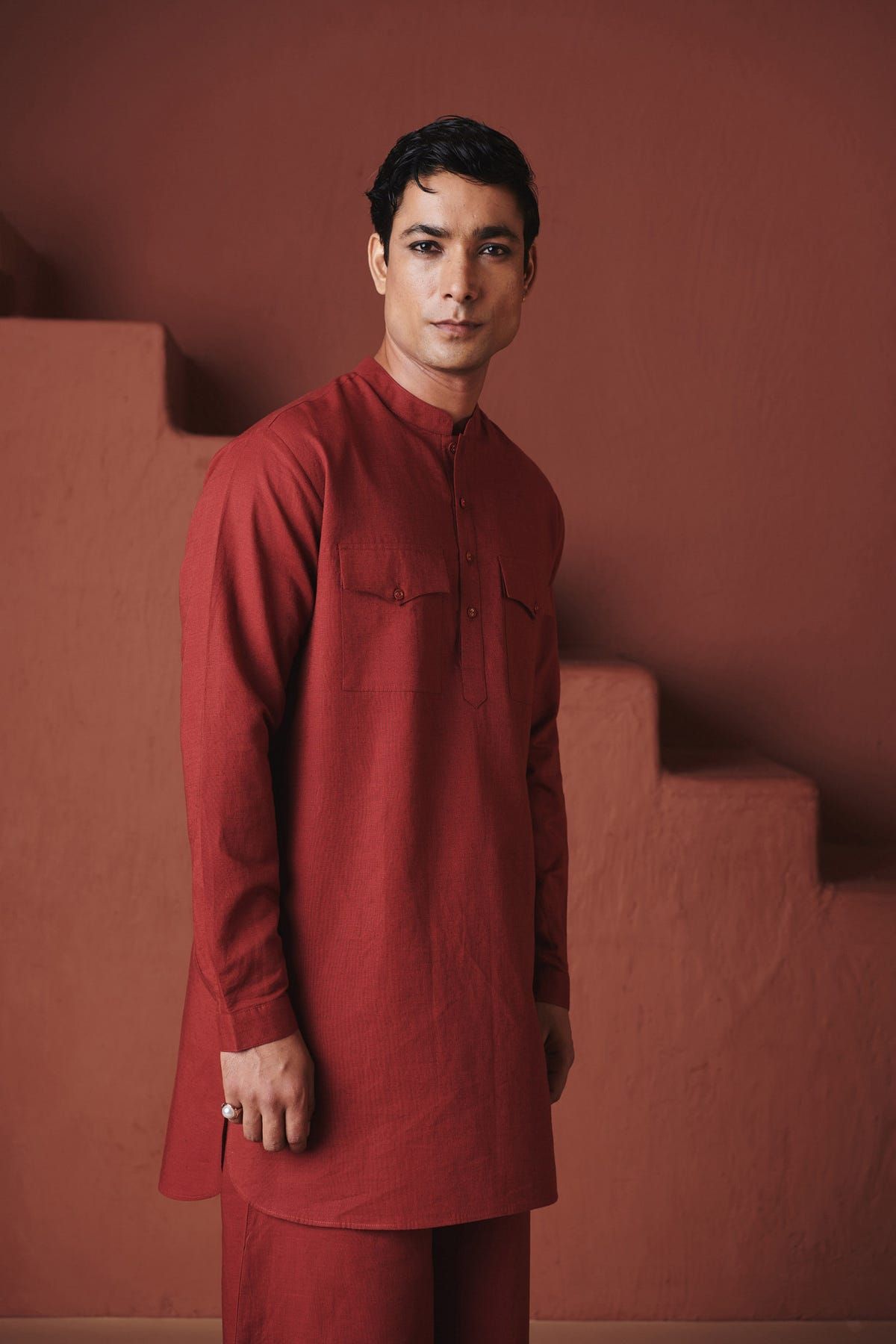 Brick Co-Linen Men's Saif Kurta Set - image 5