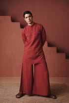 Brick Co-Linen Men's Saif Kurta Set view 6