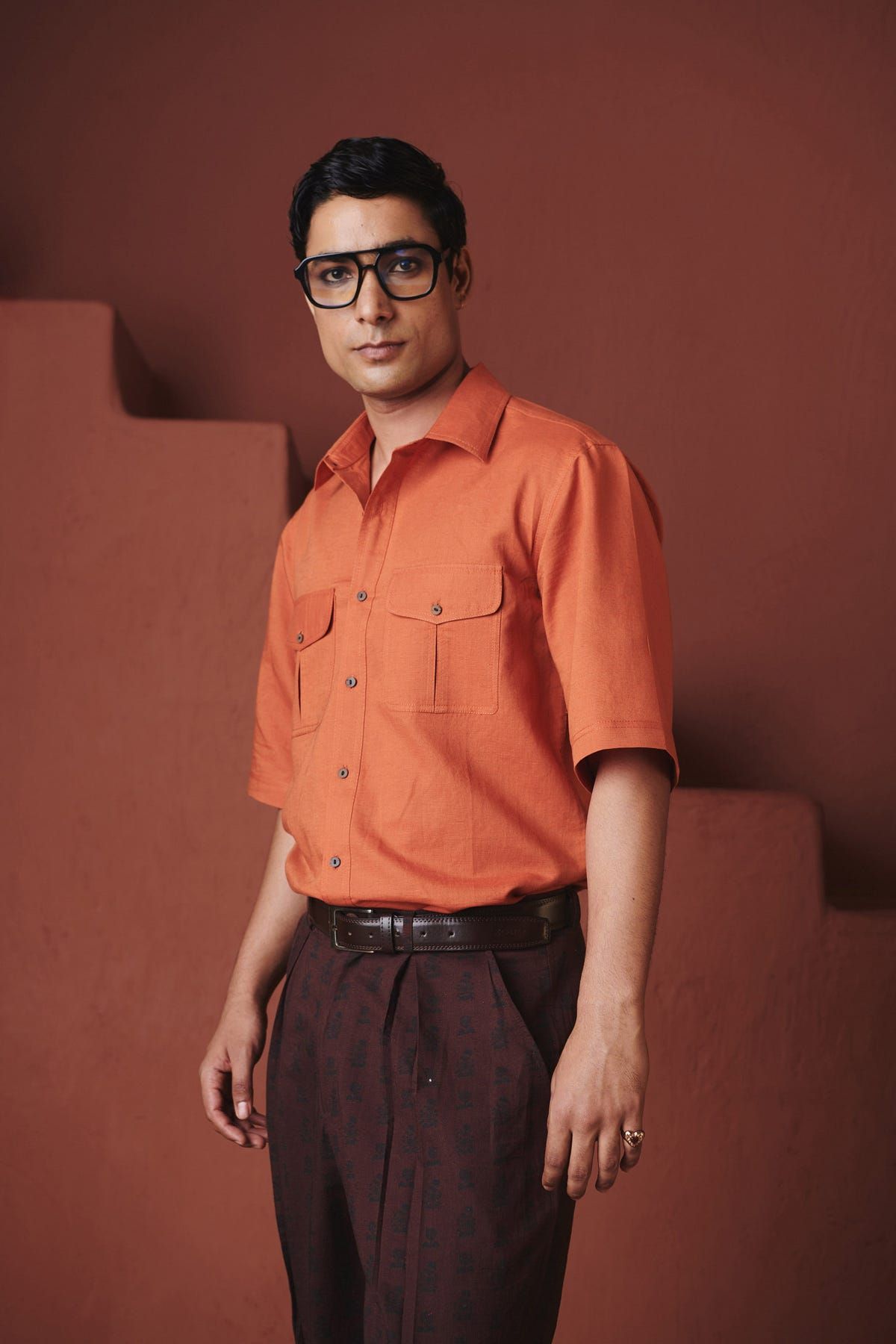 Marigold Co-Linen Men's Flap Pocket Shirt - image 4