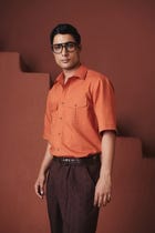 Marigold Co-Linen Men's Flap Pocket Shirt view 4