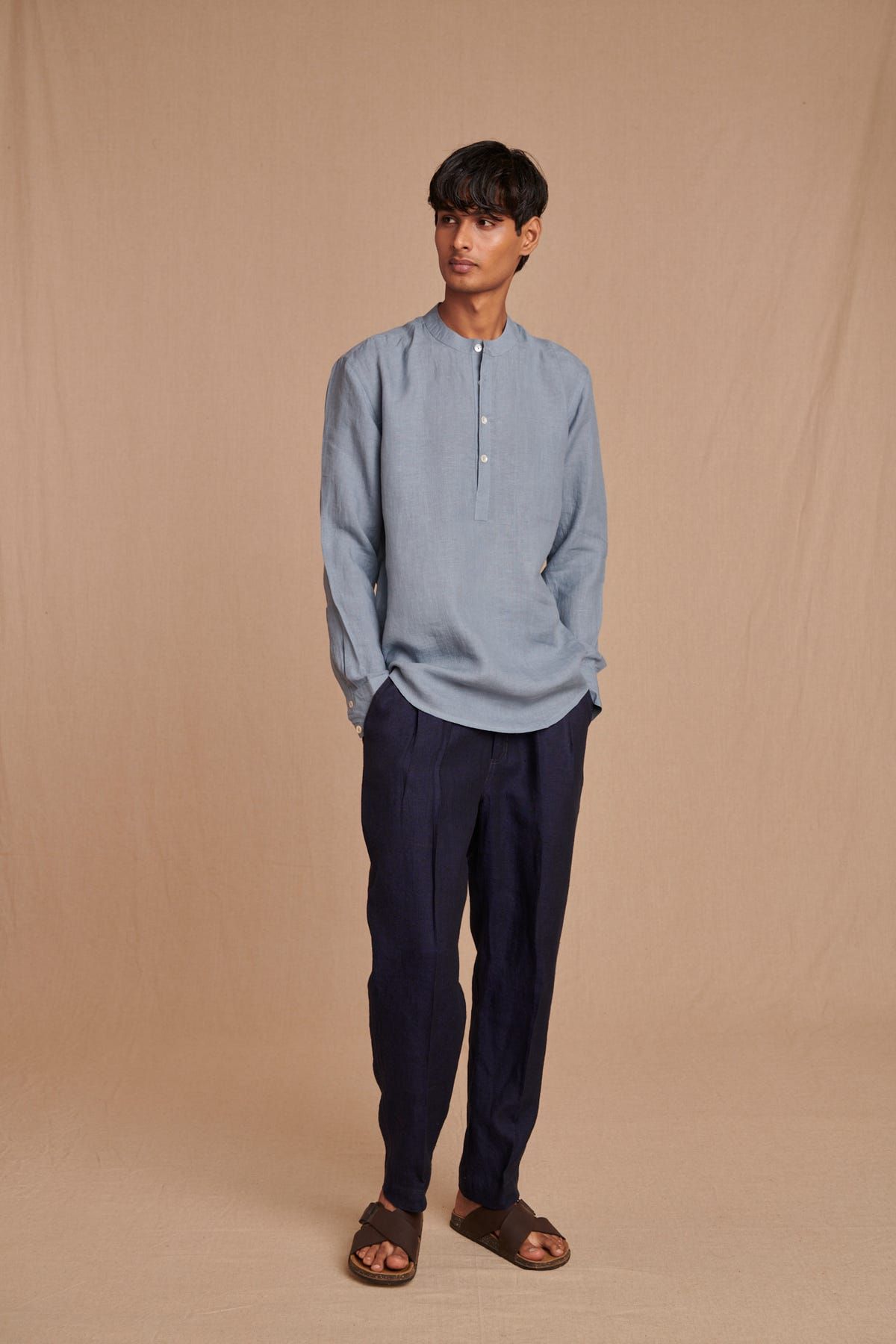 Sky Linen Men's Shirt Kurta - image 1