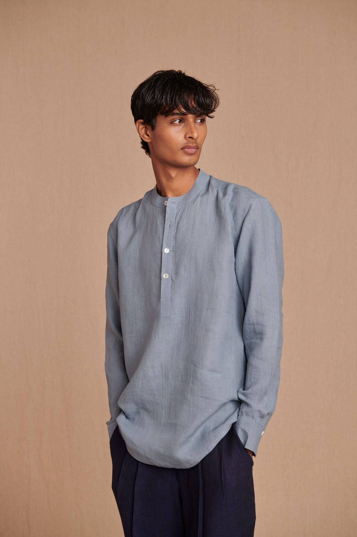 Sky Linen Men's Shirt Kurta - image 12