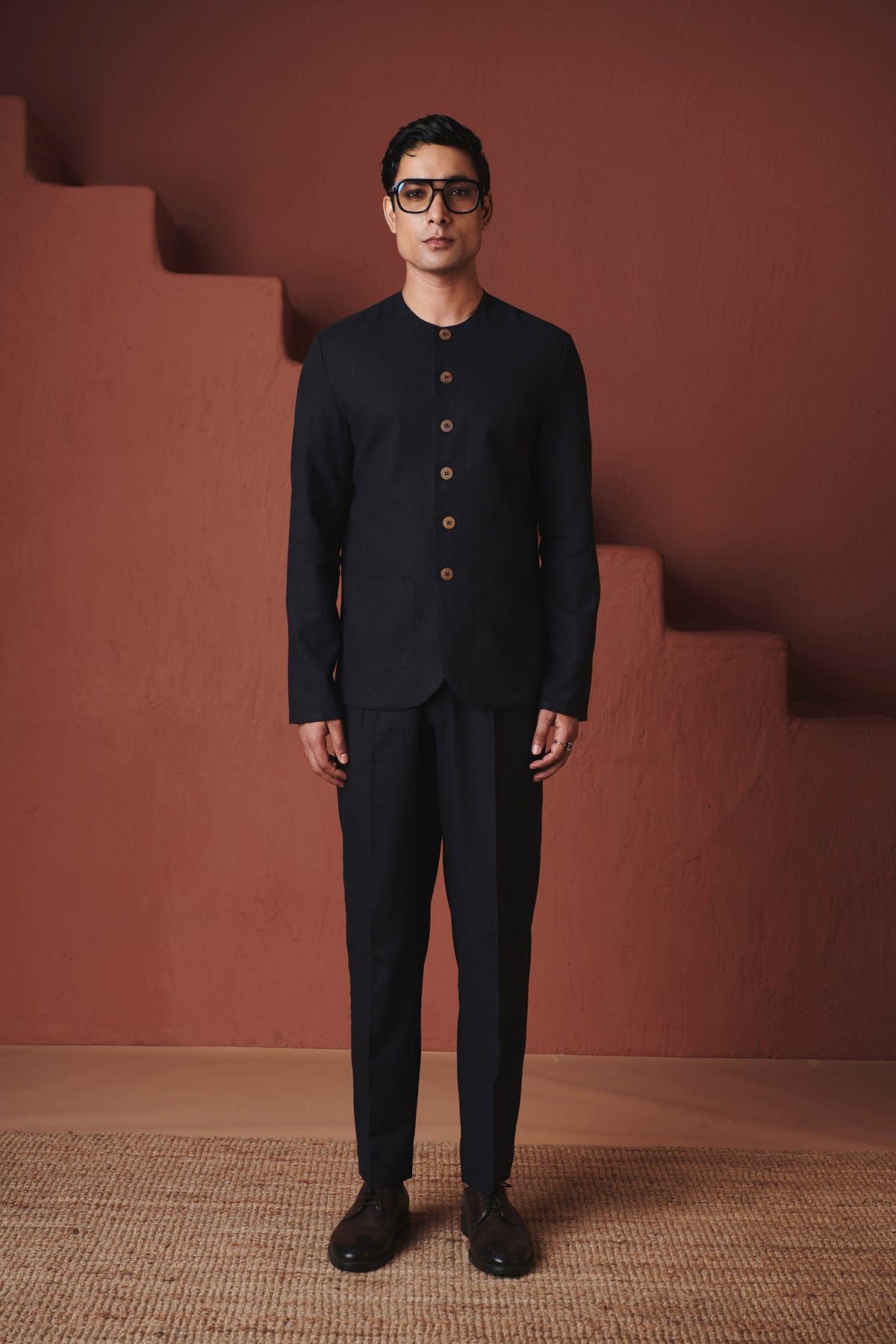 Kohl Co-Linen Men's Round Neck Jacket - image 2